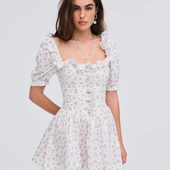 NWT For Love & Lemons Noam Mini Dress - Picture 9 of 10